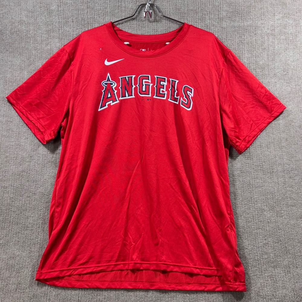 Nike Los Angeles Angels MLB Baseball T Shirt Red XL TeamMlb Athletic